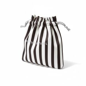 HTF: Henri Bendel ᯾ Iconic Brown + White Stripe Mini Dustbag ᯾ All Stores Closed
